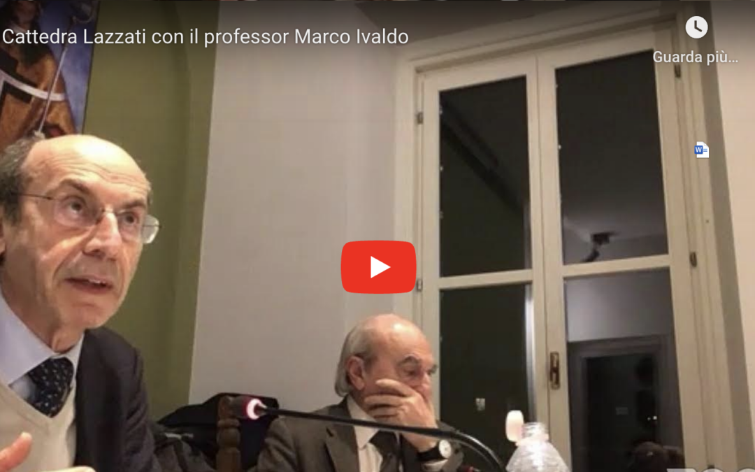 Video della XII Cattedra Lazzati con Marco Ivaldo