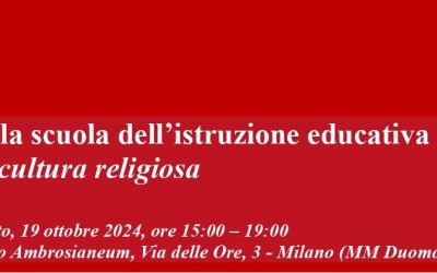 Convegno: Nella scuola dell’istruzione educativa. La cultura religiosa