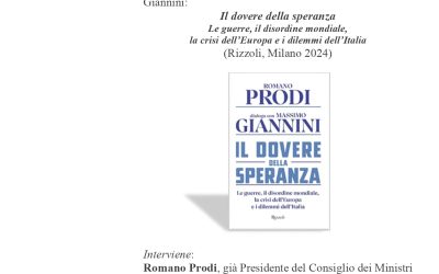 Città dell’uomo presenta il volume di Romano Prodi in dialogo con Massimo Giannini (3 febbraio, ore 18:00)